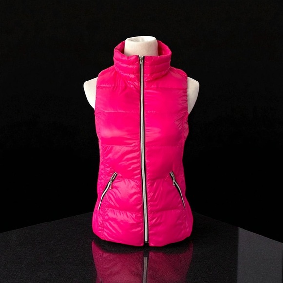 ANORAK PINK PUFFER DUCK DOWN FEATHER VEST SIZE MEDIUM - Picture 1 of 15